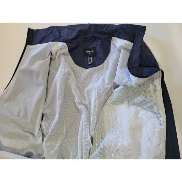 Forever 21 men's blue green colorblock zip-up Windbreaker jacket - xl - Picture 5 of 8